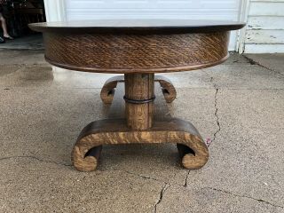 Antique Quarter Sawn Oak Library Table Coffee Table Restored 5