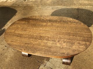 Antique Quarter Sawn Oak Library Table Coffee Table Restored 6