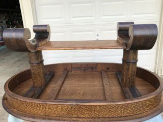Antique Quarter Sawn Oak Library Table Coffee Table Restored 8