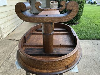 Antique Quarter Sawn Oak Library Table Coffee Table Restored 9