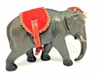 GM2 Antique Paper Mache Toy Circus Elephant on wheels Germany 1930 ' s 2