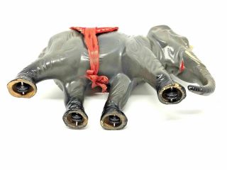 GM2 Antique Paper Mache Toy Circus Elephant on wheels Germany 1930 ' s 5