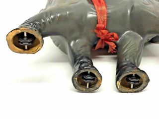 GM2 Antique Paper Mache Toy Circus Elephant on wheels Germany 1930 ' s 7