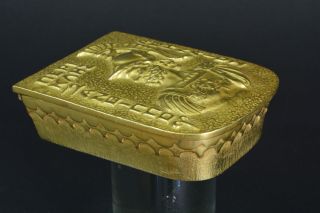 Art Deco Gilded Cast Bronze Box Signed Max Le Verrier Centurion