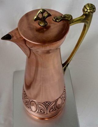 WMF Secessionist Art Nouveau Copper Jug 2