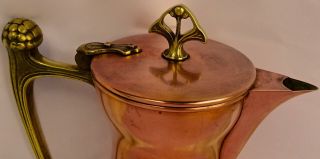 WMF Secessionist Art Nouveau Copper Jug 4