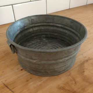 Antique Vintage BOYCO Salesman Sample Galvanized Metal Wash Tub Bucket 8