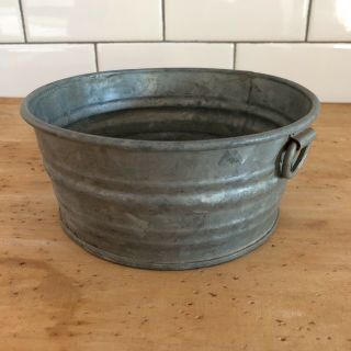 Antique Vintage BOYCO Salesman Sample Galvanized Metal Wash Tub Bucket 9