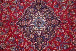 10x13 VINTAGE TRADITIONAL FLORAL ORIENTAL AREA RUG HAND - KNOTTED WOOL RED NAVY 5