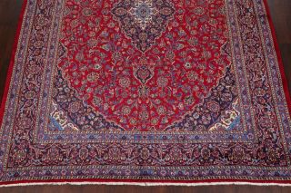 10x13 VINTAGE TRADITIONAL FLORAL ORIENTAL AREA RUG HAND - KNOTTED WOOL RED NAVY 6