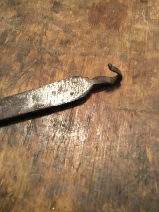 Revolutionary War 18th Century Forged Iron Outstanding Fireplace Two Tine Fork 6