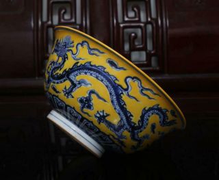 Old Rare Blue And White Chinese Porcelain Bowl Xuande Mk W8.  07”