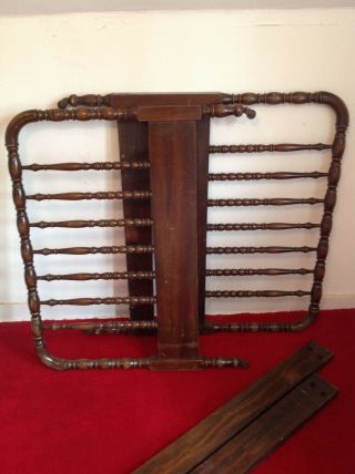 Antique Single Twin Size Spindle Bed 9