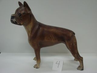 RARE Hubley No.  307 Boxer Cast Iron Dog Doorstop Full Figure 8 3/4 