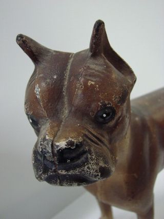 RARE Hubley No.  307 Boxer Cast Iron Dog Doorstop Full Figure 8 3/4 