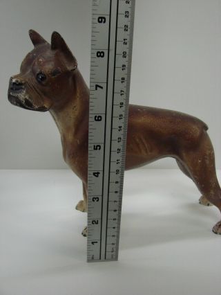 RARE Hubley No.  307 Boxer Cast Iron Dog Doorstop Full Figure 8 3/4 