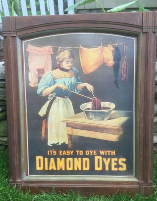 Diamond Dye Display Cabinet Door With Tin Embossed Litho Scene