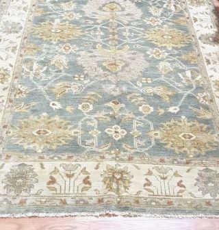 FINE ANTIQUITY TURKISH OUSHAK TRIBAL RUG HAND - KNOTTED WOOL 6 ' X 9 ' FT 4