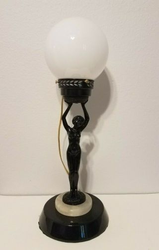 Art Deco Nude Woman / Nymph & Marble Lamp - Frankart / Sarsaparilla Style
