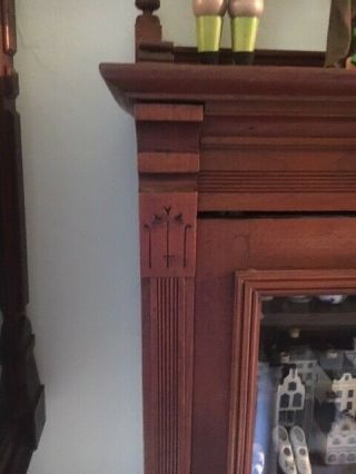 Eastlake Walnut Cabinet with Finish and Finials 2
