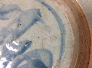 Large Chinese porcelain Swatow Ming dynasty bowl dish plate blue 16th Century 3