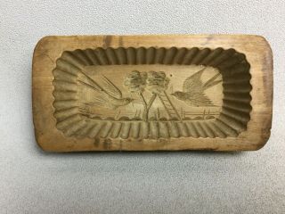 Antique German Wood Hand Carved Butter Mold