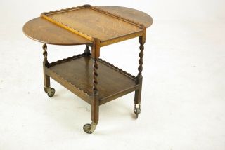 Drinks Trolley,  Antique Tea Trolley,  Barley Twist Drinks Cart,  1920,  B1225 10