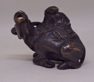 Chinese Bronze Buffalo And Child Water Dropper.  Qing