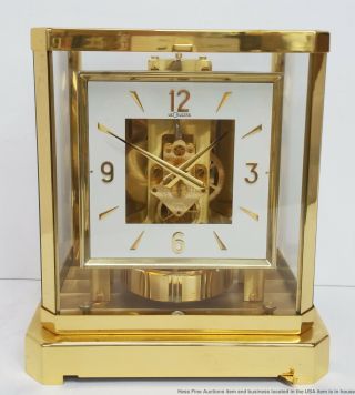 Lecoultre Atmos Perpetual Motion Barometric Mantle Shelf Clock Vintage