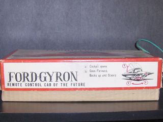 1960 ' s Japan Ichida Ford Gyron Tin B/O Remote Controlled Car,  3 Days, 9