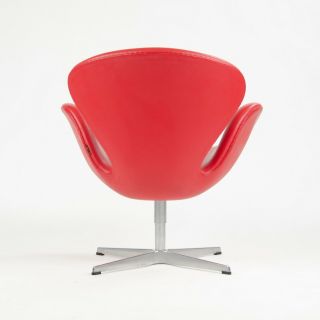 2012 Arne Jacobsen Fritz Hansen Denmark Swan Chairs Leather Upholstery Knoll 4x 5