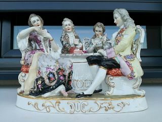 Antique German Or Austrian Porcelain Group Figurine Statue