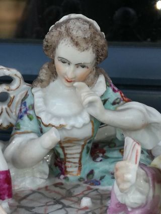 Antique German or Austrian porcelain group figurine statue 8