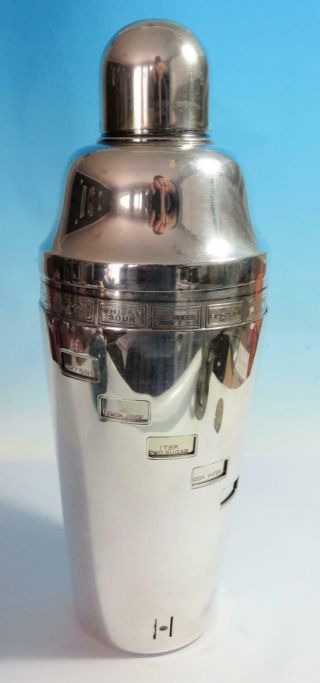 Art Deco Silver Plated " Tell You How " Recipe Cocktail Shaker Napier ?
