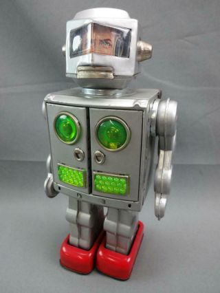 Vintage 11 " Horikawa Attacking Martian Robot Astronaut Japan Tin Mechanical Toy