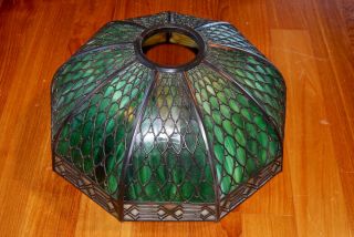 Handel Fish scale mermaid table lamp,  mission arts and crafts 8