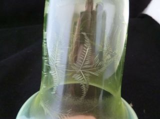 Arts & Crafts Vaseline Glass Ferns Light Shade 3 of 3 - W.  A.  S.  Benson Interest. 4