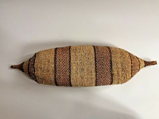 ANTIQUE NATIVE AMERICAN INDIAN HAND WOVEN CANOE BASKET 8