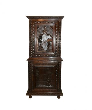 Antique French Breton Cabinet,  Dates From 1900 