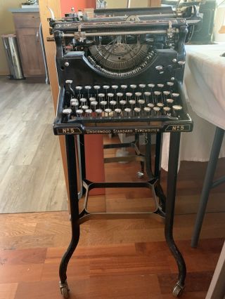 Antique Underwood Standard No.  5 Typewriter