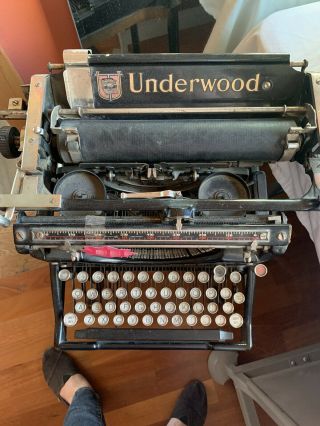 Antique Underwood Standard No.  5 Typewriter 5