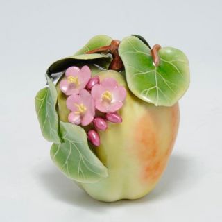 Katherine Houston Porcelain Apple W/blossoms Table Top Objets D 