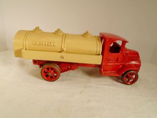 Vintage Arcade Cast Iron Mack Gasoline Truck 13”