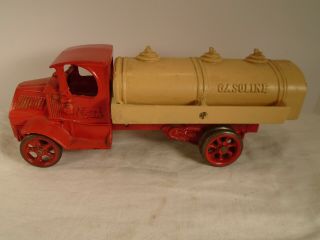 Vintage Arcade Cast Iron Mack Gasoline Truck 13” 2