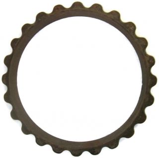 Vintage Cast Iron 15.  5 Inch Steel Cultipacker Wheel - Sprocket Look - Alike
