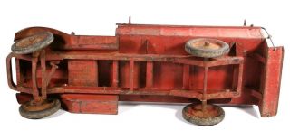 Keystone Packard Pressed Steel Toy Fire Hose Truck 1920 ' s Metal Toy 8
