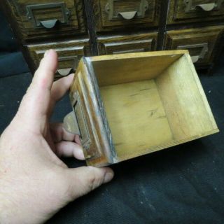 12 drawer apothecary / medical / card or spice cabinet hanging wood gallery hurt 5