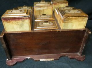 12 drawer apothecary / medical / card or spice cabinet hanging wood gallery hurt 7