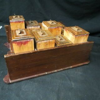 12 drawer apothecary / medical / card or spice cabinet hanging wood gallery hurt 9