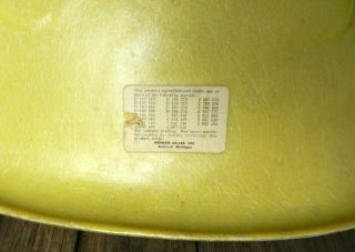 2 VTG Lemon Yellow Eames Herman Miller Fiberglass Chairs 1st Generation Zenith 4